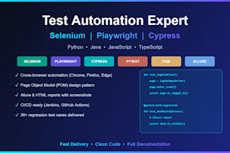 do selenium playwright cypress test automation for your web application