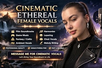 sing cinematic vocals, ethereal vocals, soundtrack vocal, film vocal, game vocal