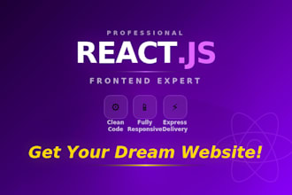 build responsive react js frontend website or convert figma to react