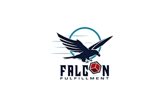 make ideal impressive falcon logo for a fulfillment company
