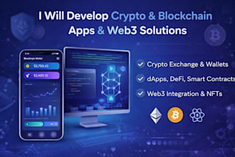 develop a secure crypto wallet app for android, ios, web3 blockchain