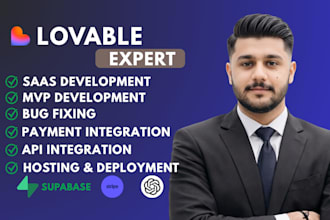 build lovable mvp or saas app using lovable, lovable web app development