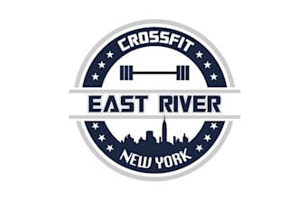 design awesome east river crossfit gym logo