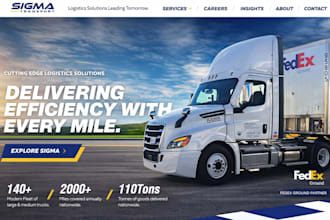 build wordpress logistics website, dispatch, cargo website, trucking website