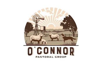 design agricultural sheep enterprise logo