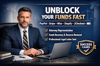assist in releasing your held funds from paypal, wise, stripe etc