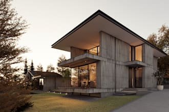render your exterior building