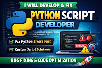 fix your python errors, bugs, or issues