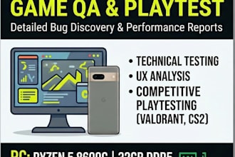 playtest and provide feedback for your indie game