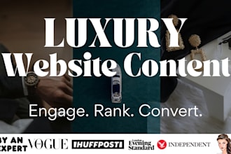 write SEO luxury lifestyle website copy that converts