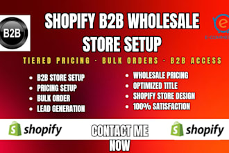 shopify b2b wholesale store setup, wholesales pricing rules, bulk orders