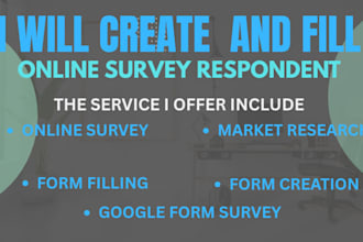 create and fill an online survey respondent