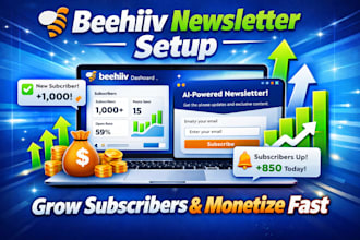 setup beehiv monetization ai landing page, beehiv website and email automation