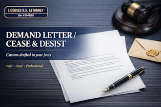 draft a forceful cease and desist or legal demand letter