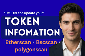 update your token info and logo on etherscan bscscan and polygonscan