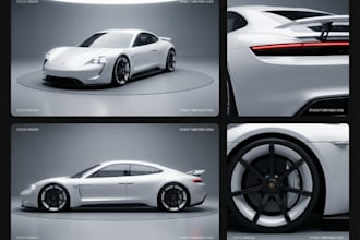 create realistic 3d car modeling photorealistic rendering with cycle and arnold
