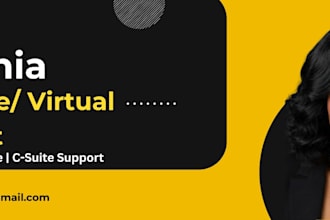 be your executive assistant and virtual assistant