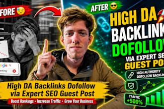 provide high da backlinks dofollow via expert SEO guest post