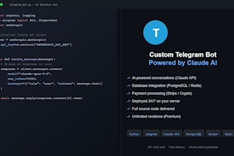 build a custom telegram bot with ai and claude API