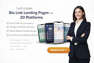 create bio link landing pages on 20 platforms