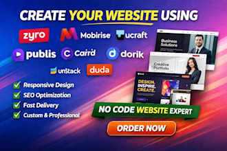 create website using dot zyro mobirise ucraft publis carrd dorik duda unstack