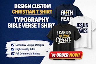 design custom christian t shirt typography bible verse shirt