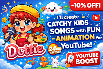 create viral kids songs, nursery rhymes, and children music for youtube channel