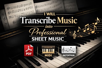transcribe music into guitar tab and sheet music for you
