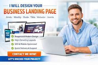 design  business landing page jimdo weebly duda tilda webador joomla website