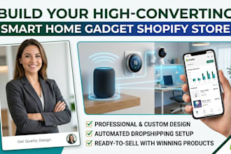 design design a smart home shopify store smart tech store iot product store