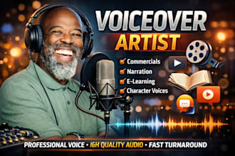 record a professional cinematic voice over for your brand