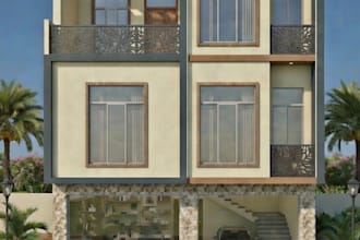 design 2d floor plans and realistic 3d front elevation