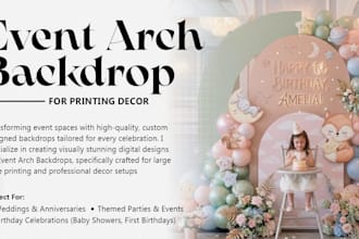 design custom arch backdrop covers for birthdays and events