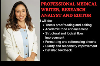 proofread and edit your medical thesis or dissertation
