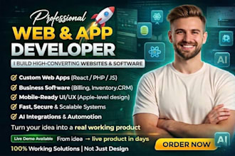 develop your custom web app, saas, or business software