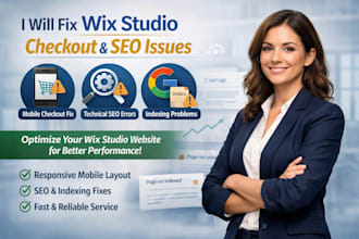 fix wix studio checkout mobile layout issues technical seo and indexing errors