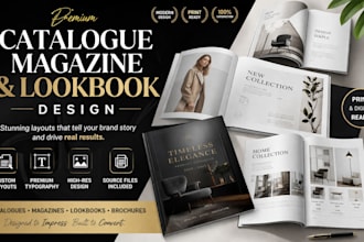 design product catalogue, magazine layout and lookbook