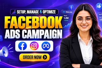 do facebook ads campaign, instagram ads, tiktok ads, fb or meta ads marketing