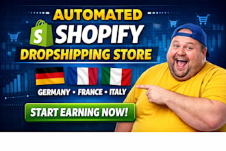 build germany france italy automated shopify dropshipping ecommerce store setup