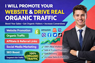 website promotion organic traffic website marketing shopify promotion
