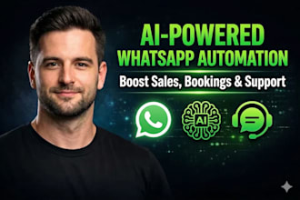 build ai whatsapp chatbot to automate sales bookings and cst support