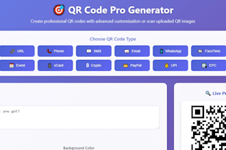 create a custom qr code generator website