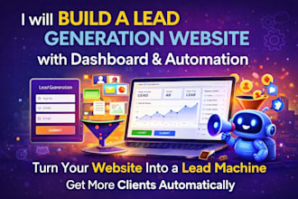 build a lead generation website with dashboard and automation