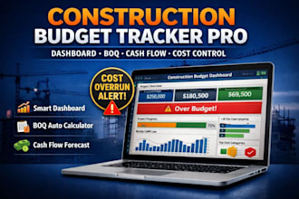 create professional construction budget tracker excel with dashboard