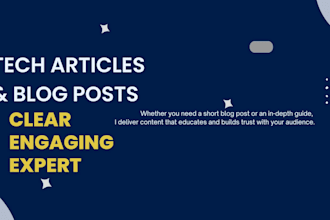 write clear and engaging tech articles and blog posts