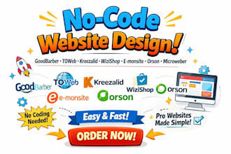 goodbarber toweb kreezalid wizishop emonsite  orson microweber website design