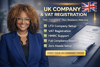 do UK company registration, UK vat registration and vat return filing