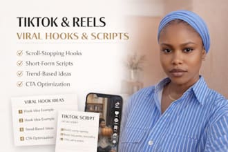 write viral tiktok hooks and reels scripts that stop the scroll