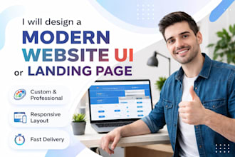 design a modern website UI or landing page