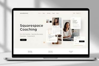 design squarespace coaching website life coach business coach booking website